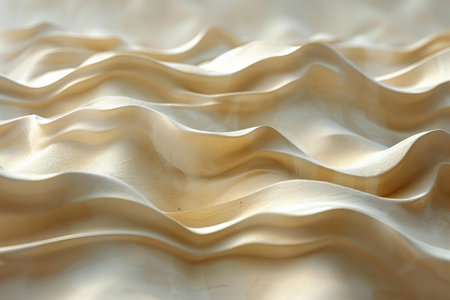 close up of white silk fabric texture background with soft light and shadowの写真素材