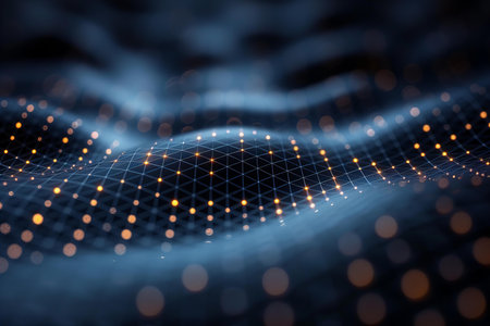 3d render of abstract digital technology background. Network connection structure. Big data...