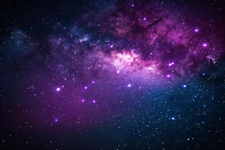 Stars of a planet and galaxy in a free space Elements of this image furnished.の写真素材