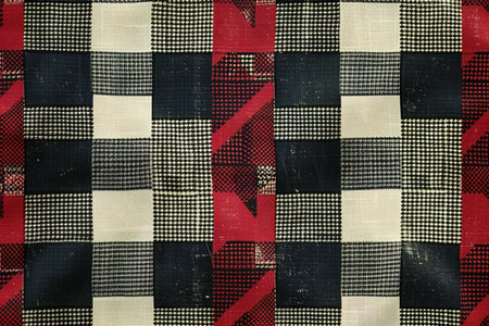 Closeup detail of a checkered tablecloth texture background.