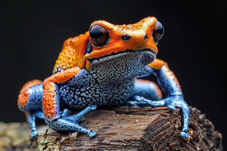 Red poison dart frog (Dendrobates tinctorius)の写真素材