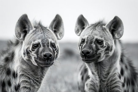 Spotted hyena in the Moremi Game Reserve (Okavango River Delta), National Park, Botswanaの写真素材