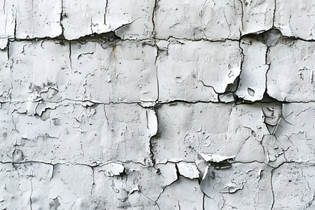 Texture of a concrete wall with cracks and scratches which can be used as a backgroundの写真素材