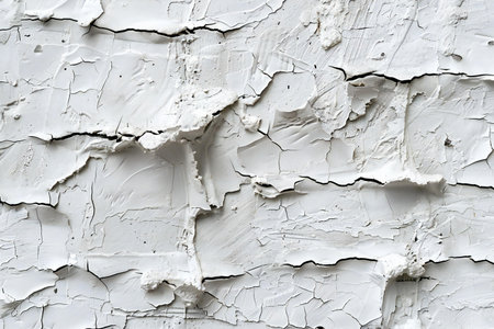 Texture of old rustic wall covered with white paint. Abstract background for design.
