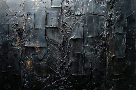 black paint on a wooden surface as a background. close-up