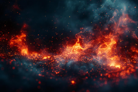 Abstract fire flames background. 3d rendering, 3d illustration.