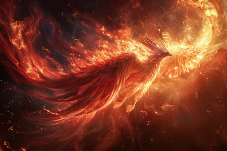 Abstract fire background. Fantasy fractal texture. Digital art. 3D rendering.