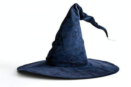 Witch hat isolated on white background. 3D illustration. Studio shot.