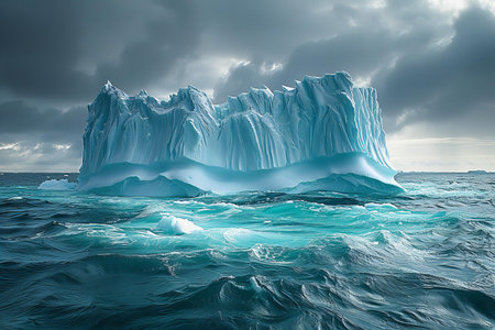 Iceberg in the ocean.