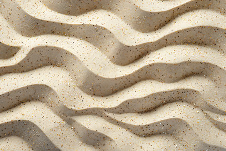Sand texture with waves. Abstract background. 3d rendering illustration.