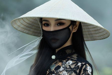 Vietnamese woman in traditional costume
