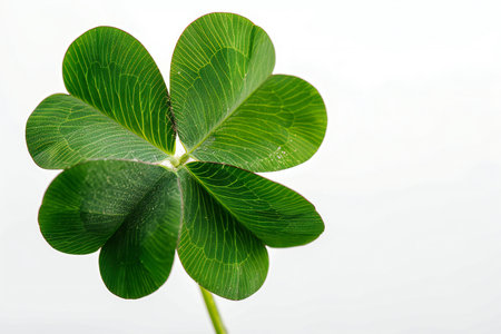 Clover leaf isolated on white background. Clipping path included.