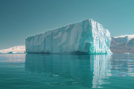 Antarctic iceberg in the glacier lagoon, Vatnajokull National Park, Iceland
