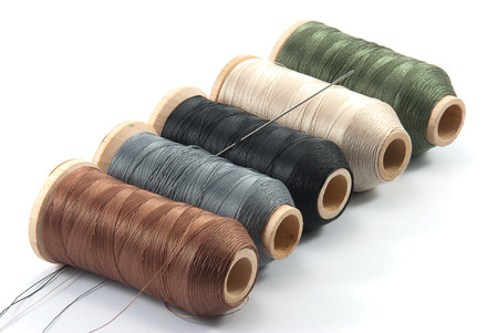 Isolated spools of threadの写真素材