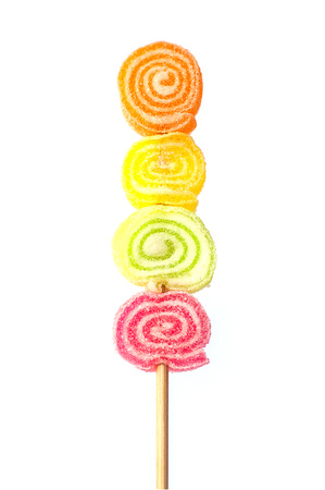 Jelly stick overy white backgroundの写真素材