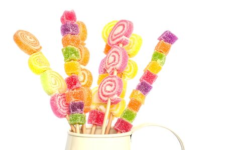 Jelly stick on white backgroundの写真素材