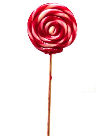 Candy stick isolated on white backgroundの写真素材