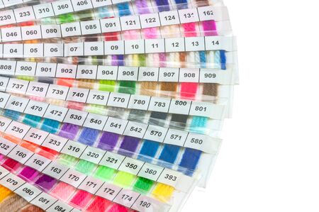 Yarn color sample cards catalog