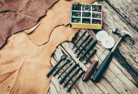 Leathercraft hand sewing tool setの写真素材
