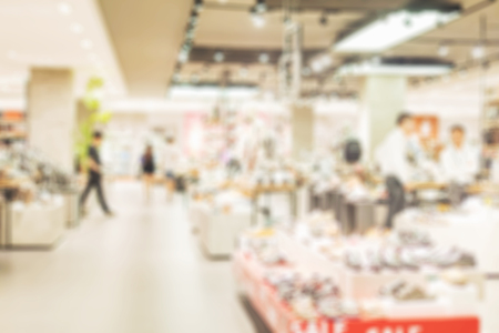 Blurred photo of modern superstore for background useの写真素材