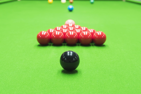 Snooker ready to begin new gameの写真素材