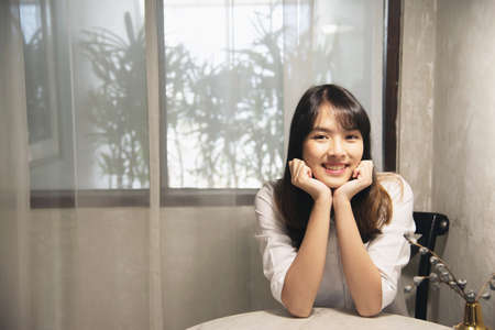 Lovely Asian young lady portriat - happy woman day lifestyle conceptの写真素材