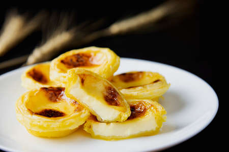 Egg tart recipe - famous dessert cooking concept