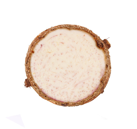 taro isolated on white backgroundの写真素材