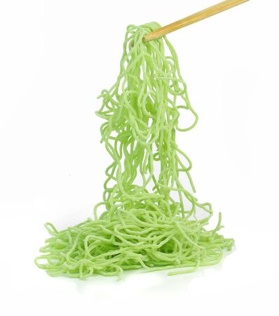 Dry Jade Noodle isolate on white backgroundの写真素材