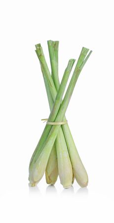 Lemon grass on white backgroundの写真素材