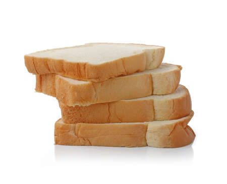 bread on white backgroundの写真素材