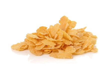 Corn flakes isolated on white background