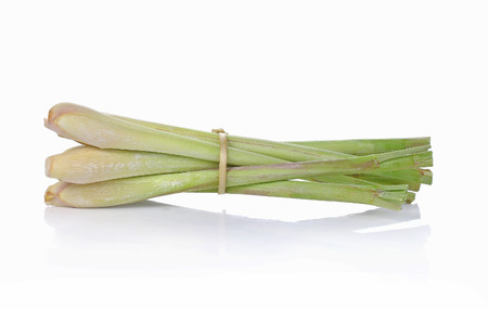 Lemon grass on white backgroundの写真素材