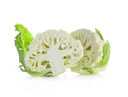 Cauliflower isolated on white backgroundの写真素材