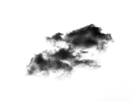black cloud on whhite backgroundの写真素材