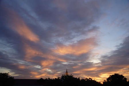 Sky Golden Mountainの写真素材
