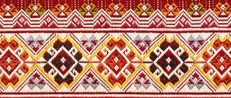 Close-up pattern of Teen-Jok cloth from Northern Thailandの写真素材