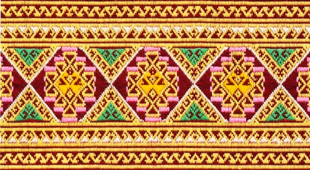 Close-up pattern of Teen-Jok cloth from Northern Thailandの写真素材