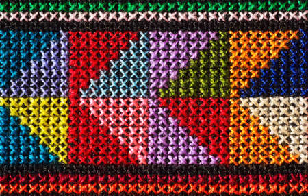 Cross-stitch in form of arrow patternの写真素材