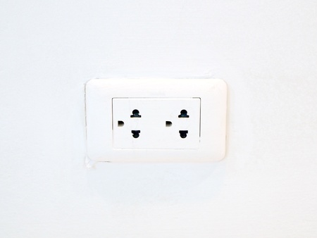 Socket on the wall white