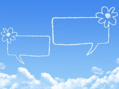 Cloud shaped as chat ,dream conceptの写真素材