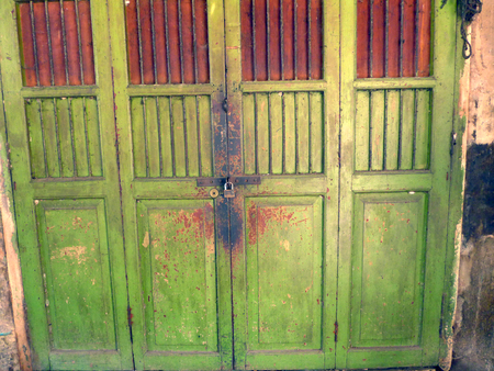 thai old front doors 
