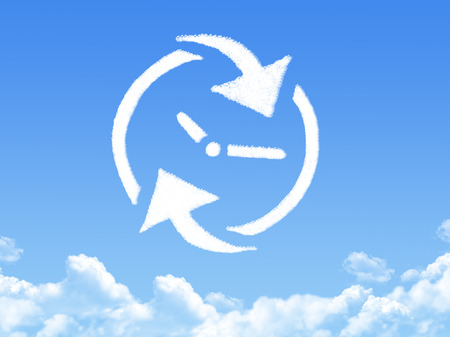 Clock cloud shapeの写真素材