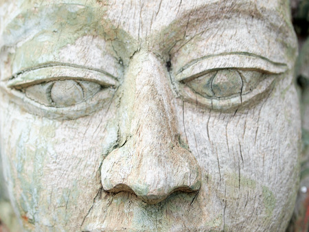 Wood Carving Art at The ancient City, Thailand の写真素材