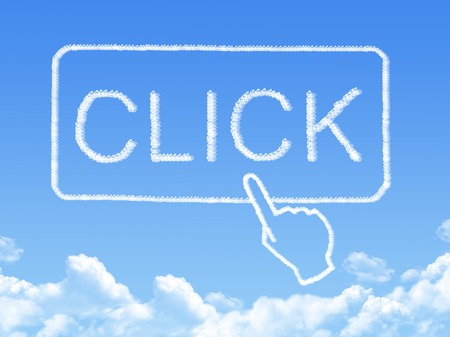 Click message cloud shapeの写真素材