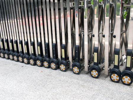 slide door with wheel bearing の写真素材