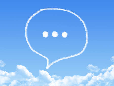 speech bubbles cloud shapeの写真素材