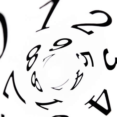 Number spiralの写真素材