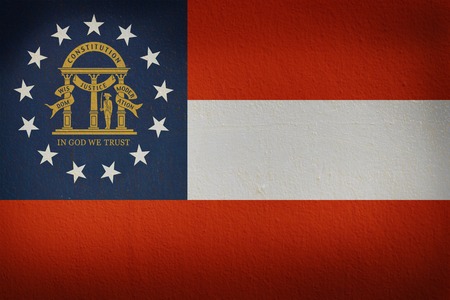 Georgia State Flag painted on wallの写真素材