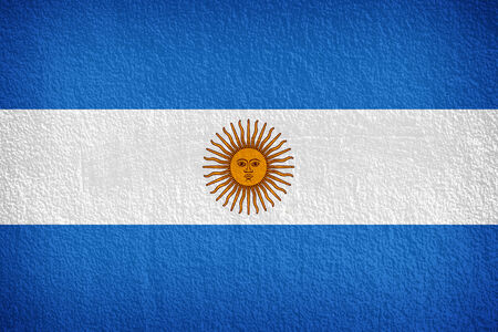 flag from Argentina painted on a stone wallの写真素材